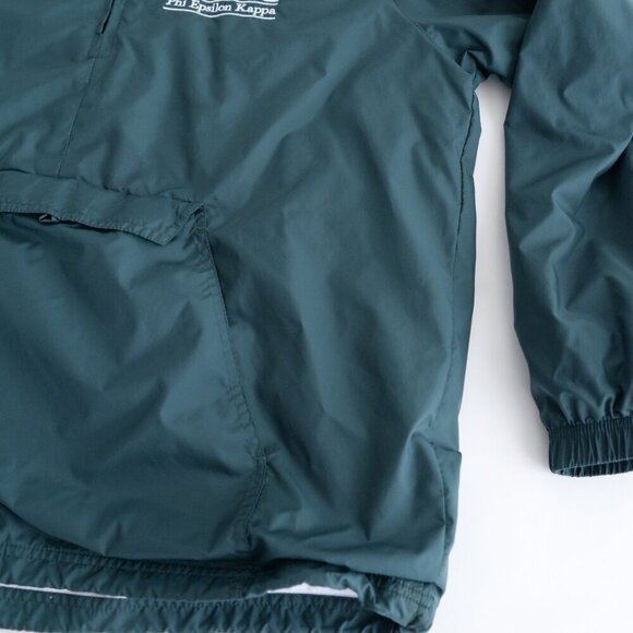 VTG Charles River Apparel Frat House Collegiate Green Pullover Nylon Jacket M - Picture 6 of 11